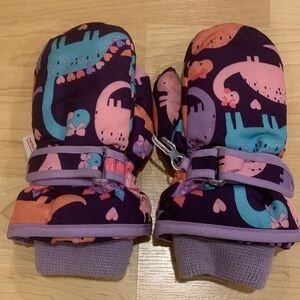 The Children's Place Dinosaur Mittens - Purple and Pink